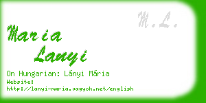 maria lanyi business card