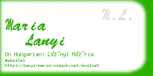 maria lanyi business card